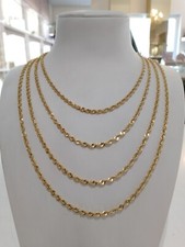 18K OR JAUNE Chaîne COLLIER TRESSE CORDE 750/1000 Maille Massif Homme Femme