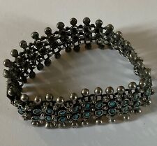 BRACELET ARGENT ET PIERRE TURQUOISE, Ancien, Rajasthan Inde