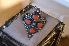 Bague Berbère Kabyle Argent & Corail Taille 55