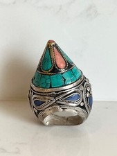 Imposante bague argent et - en,