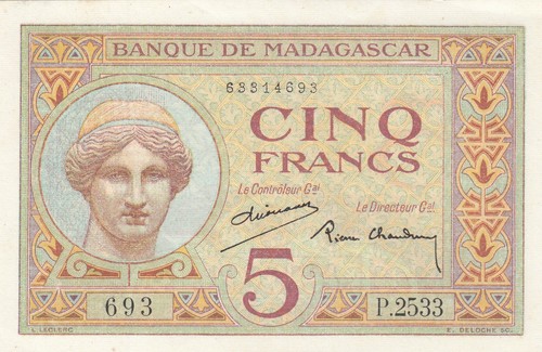 Madagascar francs portrait - madagascar,