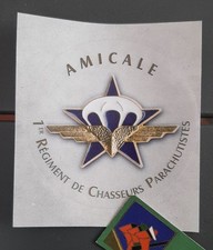 Sticker 1° RCP Autocollant 7cm Amicale Régiment Chasseurs Parachutiste VINTAGE 3