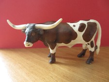 Figurine VACHE TAUREAU TEXAS LONGHORN 2002 SCHLEICH 13275 COW FARM +/- 15X7,5cm