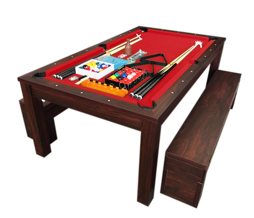 7ft pool table billiard red - table,