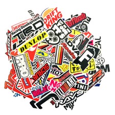 Lot de 100 autocollants JDM casque voiture moto course motocross autocollant étanche