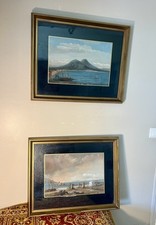 Paire De Gouaches Napolitaines