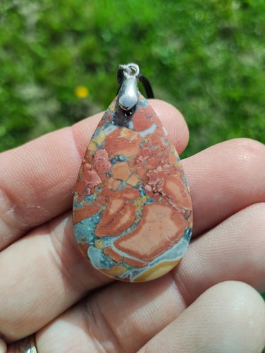 Jaspe maligano pendentif - jaspe, en