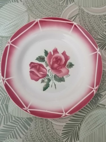 Assiette ancienne digoin - assiette,