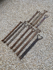 Lot de 11 pentures moustache en fer forgé,dépareillées, Charnières Ferrures.