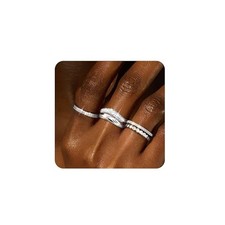 5Pcs Bagues Femme 14K Plaqué