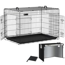 VOUNOT Cage pour chien pliable avec 2 portes verrouillable 122x75x81cm