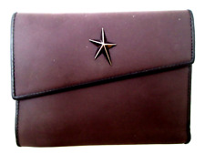 THIERRY MUGLER  Portefeuille  toile marron  Authentique vintage  12x15 cm
