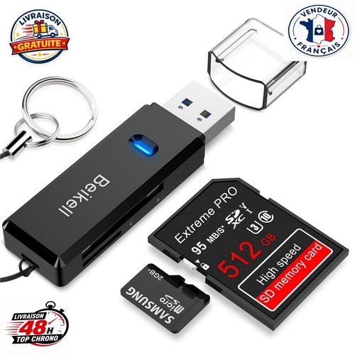Beikell lecteur carte usb - lecteur,