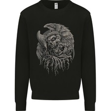 Sweat À Capuche Gothique Pour Homme Avec Crâne D'Ange De La Mort Biker