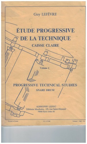 Etude progressive la - progressive, de