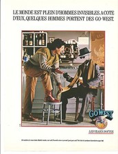 PUBLICITE ADVERTISING 1983 GO'WEST Les Vraies Bottes