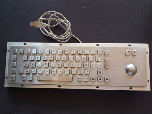 Clavier trackball acier - clavier,