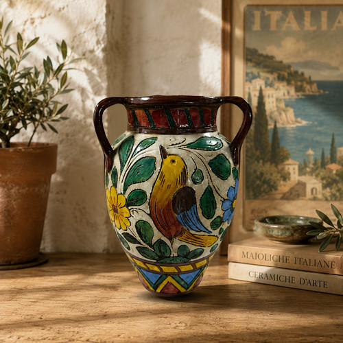 Vase art déco - floral, avec