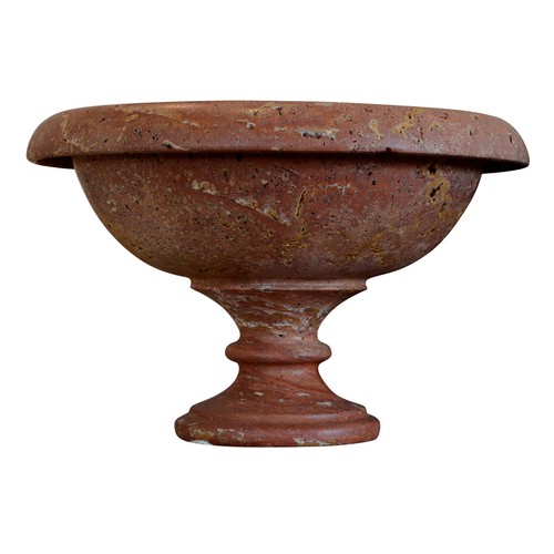 Vase travertin rouge persan - travertin,