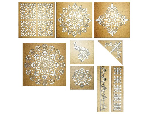 Rangoli pochoir set pièces - rangoli,