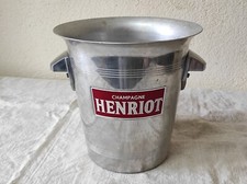 Ancien Seau à Champagne vintage Henriot en aluminium