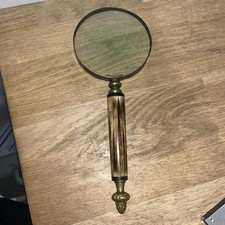 Grande Loupe De Bureau Vintage Loupe Grand Manche Décoratif Gland Laiton