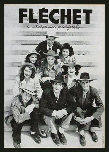 Publicité 1948 mode chapeau - publicité,