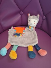 Doudou Plat Lama  Gris Orange