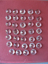 ++"542.13" LOT DE 34 PAMPILLES EN VERRE  A FACETTES POUR LUSTRE SUSPENSION