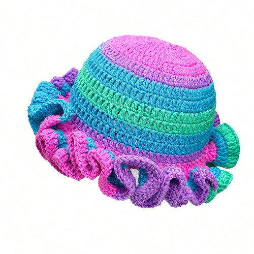 Chapeau bob crochet coloré - chapeau, en