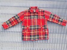 Rare Vintage 80s 90s LEE COOPER CHECKERS TARTAN TRUCKER WOOL JACKET Red Levi's 