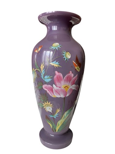 Vase opaline balustre - vase, fleur