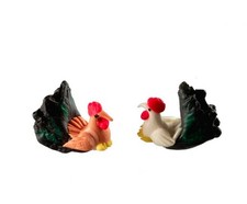 Figurines Couple de Poules