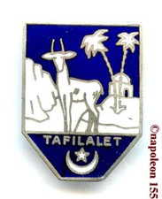 SAHARIEN Troupes du TAFILALET  Fabrication Augis sur bolero dos lisse  en émail