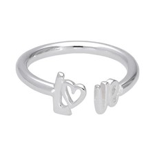Bague réglable ouverte LOVE