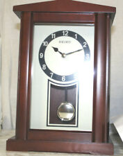 Seiko QXN102BLH Vintage Cheminée Pendule Cerise Bois H 27cm W 13.cm D 6 CM Clock