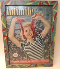 Déco vintage tableau couverture de magazine "INTIMITÉ" 1950 cadre customisé N°1