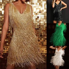 Robe De Soirée À Paillettes Et Pompons Pour Femme Tenue De Danse Latine De /