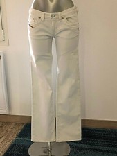 jeans used blanc taille basse