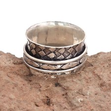 Bague toupie en argent pour femmes bague à quatre toupies bague bijoux en...