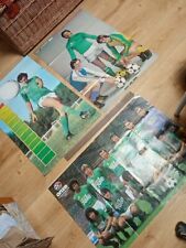 1979/1980 FOOTBALL  lot 3 GRANDS POSTERS-ASSE-SAINT ETIENNE-VERTS-ONZE MONDIAL