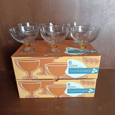 12 Coupes À Fruits Ou À Glace Luminarc, Sur Pied, Orange, Boîte D'origine