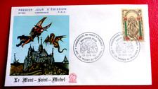 ENVELOPPE  FDC  1er JOUR : 1966  MILLENAIRE DU MONT SAINT MICHEL