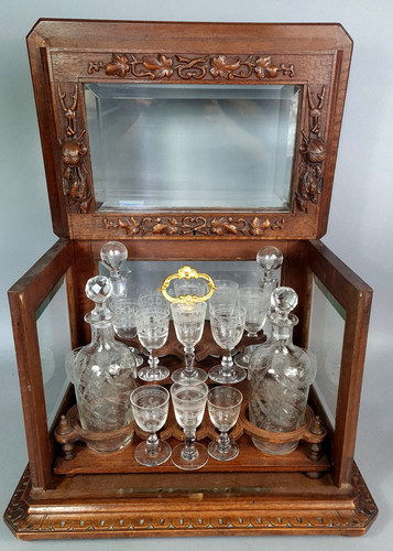 Ancienne cave liqueur bois - ancienne,