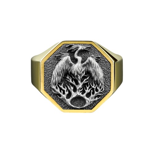 Bague oiseau feu - feu, en