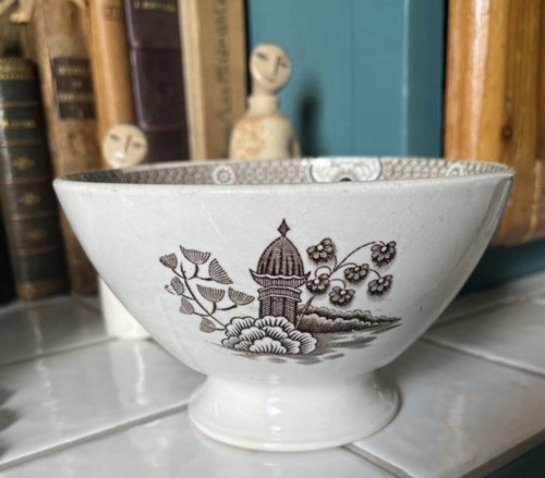 Ancien grand bol pied douché
