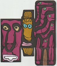 art brut art singulier outsider art - Pierre Albasser -1 dessin original de 2025