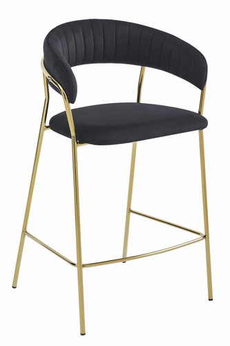 Tabouret badia velours - tabouret, noir