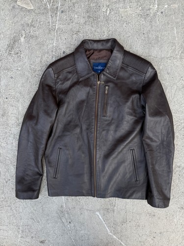 Giacca vintage cuir marron - en,