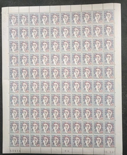 Feuille entière 100 timbres